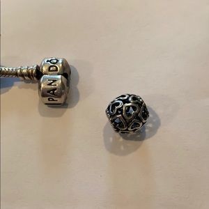 Retired heart pandora charm